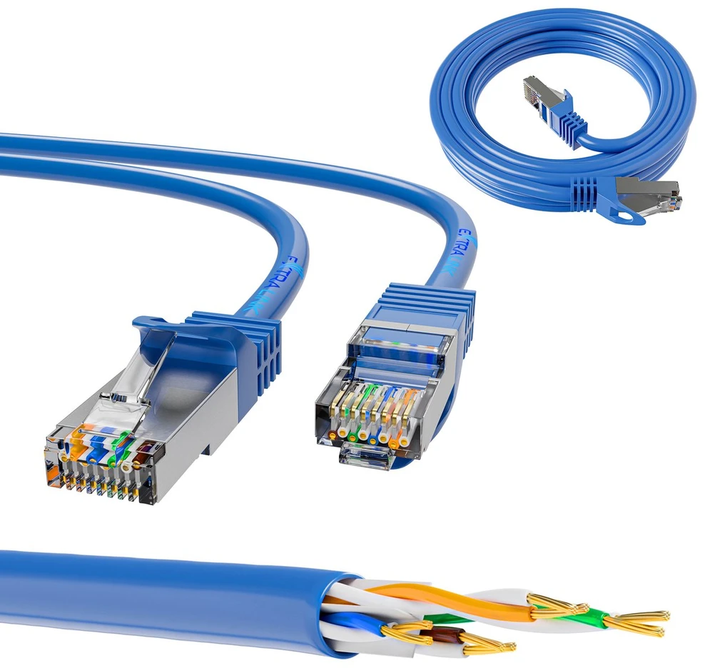 Extralink Kat.6A S/FTP 0.5m | Miedź | 10Gbit/s