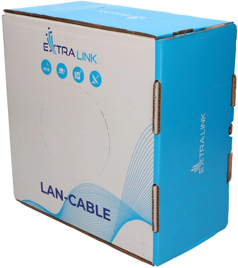 Extralink CAT6A UTP (U/UTP) INDOOR TWISTED PAIR 100M tinklo kabelis