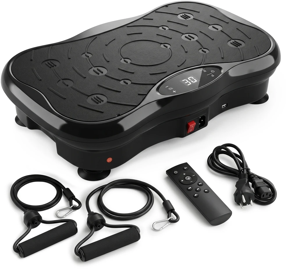 Extralink Moonwalk Spin Move Platofrma Wibracyjna do Ćwiczeń Fitness 200W juoda