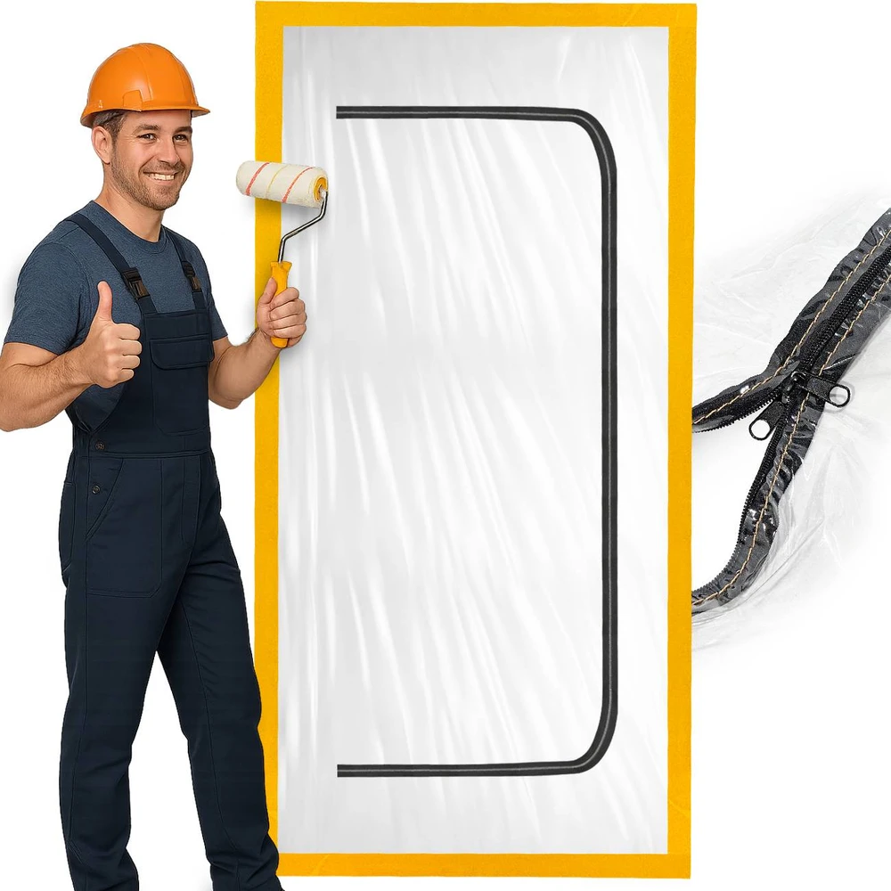 Extralink Dustproof renovation door XXL, dust curtain, 230x135, door