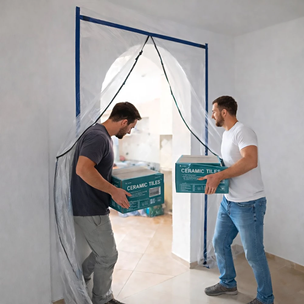Extralink Renovacijos dulkių durelės, dulkių užuolaida, 220x110, tiesios