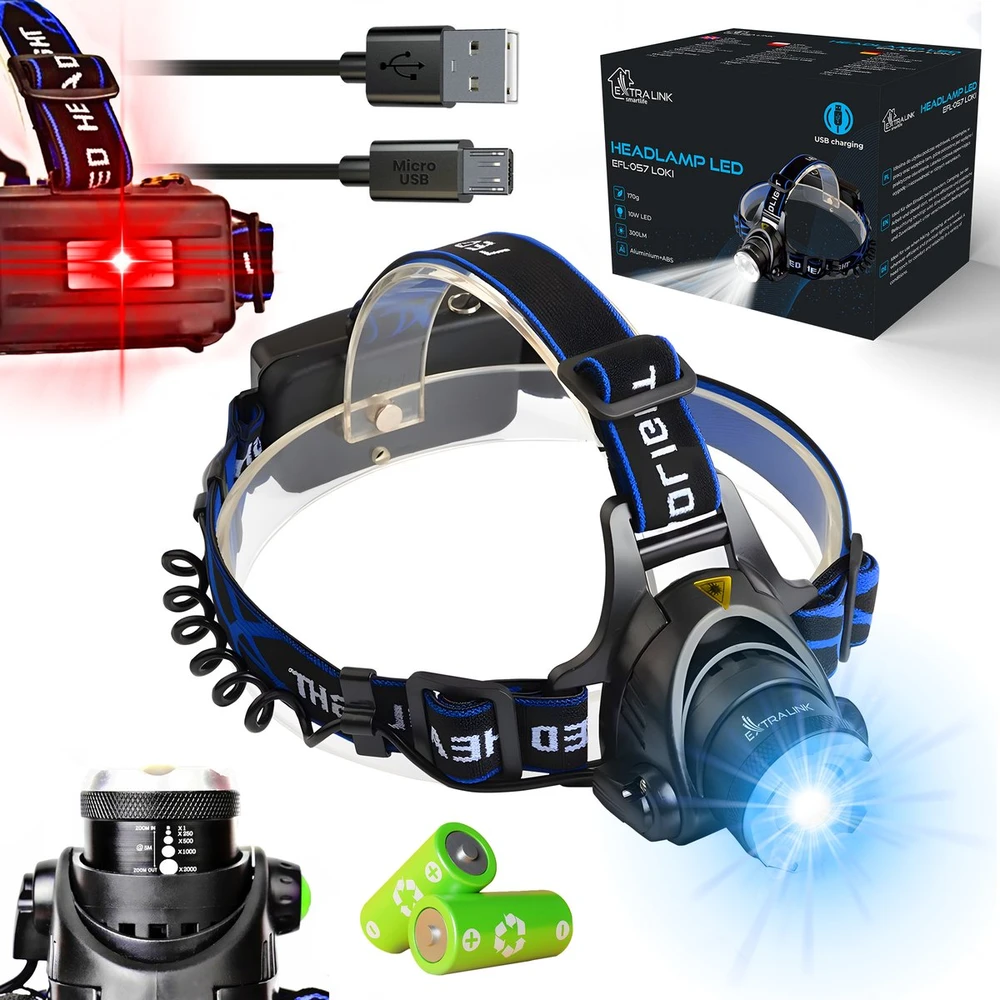 Extralink EFL-057 garbanos | LED priekinis žibintas | USB įkrovimas