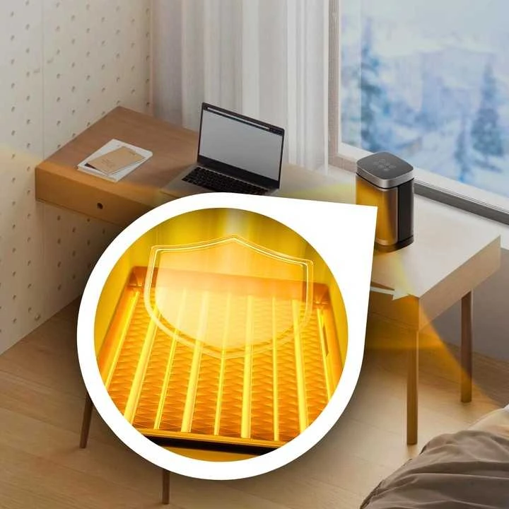 EXTRALINK ELEKTRINIS ŠILDYTUVAS SU KERAMINIU FARELKA 1500 W LED NUOTOLINIO VALDYMO PULTU