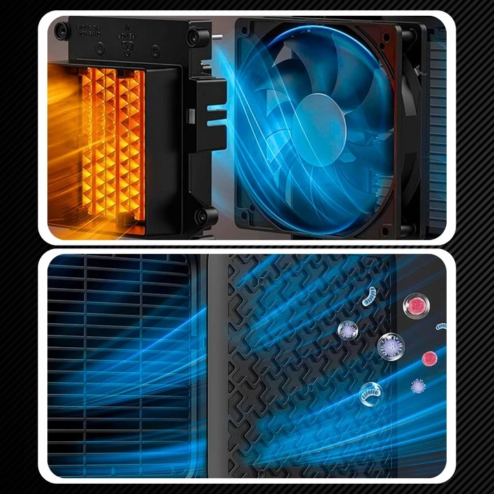 EXTRALINK ELEKTRINIS ŠILDYTUVAS SU KERAMINIU FARELKA 1500 W LED NUOTOLINIO VALDYMO PULTU