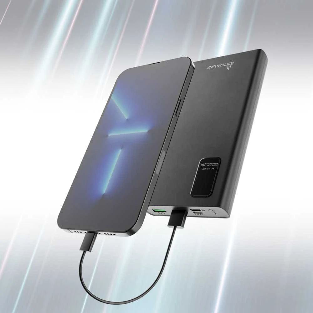 Atsarginis maitinimo šaltinis ("Power Bank") Powerbankas Extralink EPB-067B 10000mAh, juodas