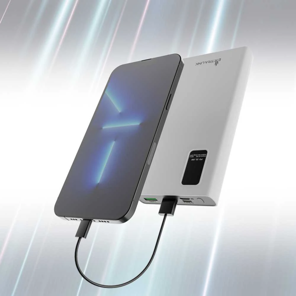 Extralink powerbank EPB-067B 10000mAh greito įkrovimo balta