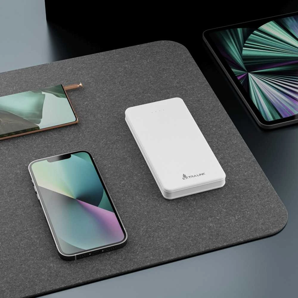 Extralink EPB-078W 10000mAh Baltas | Nešiojamoji baterija | Nešiojamoji baterija, USB-C