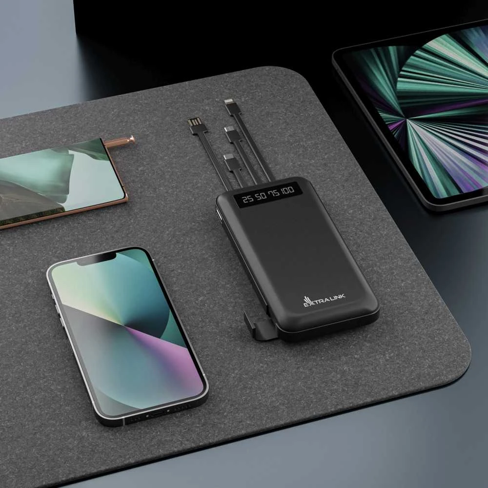 Extralink EPB-083 10000mAh Juodas | Powerbank | Power bank, USB-C