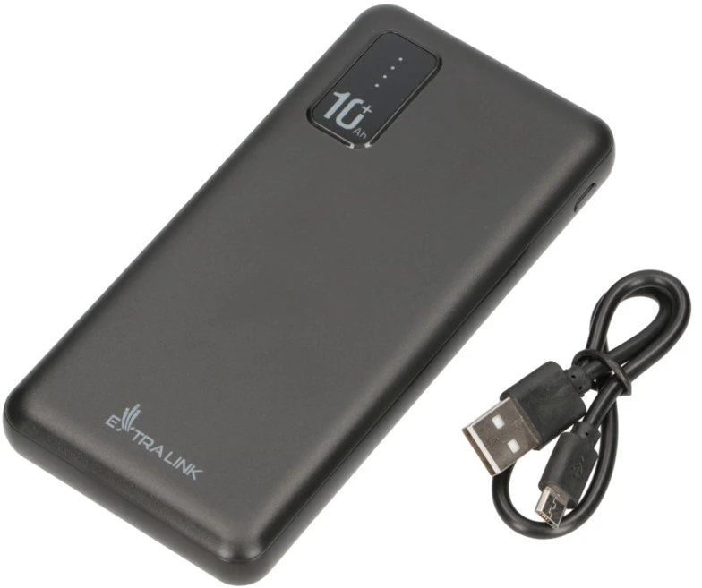 Extralink EPB-098B 10000mAh Juodas | Powerbank | Maitinimo blokas, USB-C