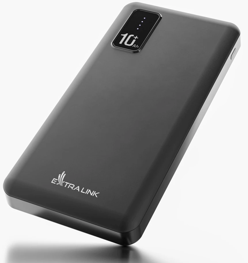 Extralink EPB-098B 10000mAh Juodas | Powerbank | Maitinimo blokas, USB-C