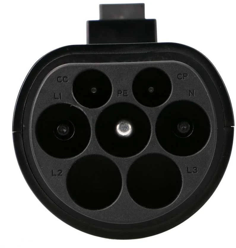Extralink EV įkrovimo adapteris 2 tipo ES į 1 tipo JAV | Elektromobilių įkrovimo adapteris | 32A 7,4 kW