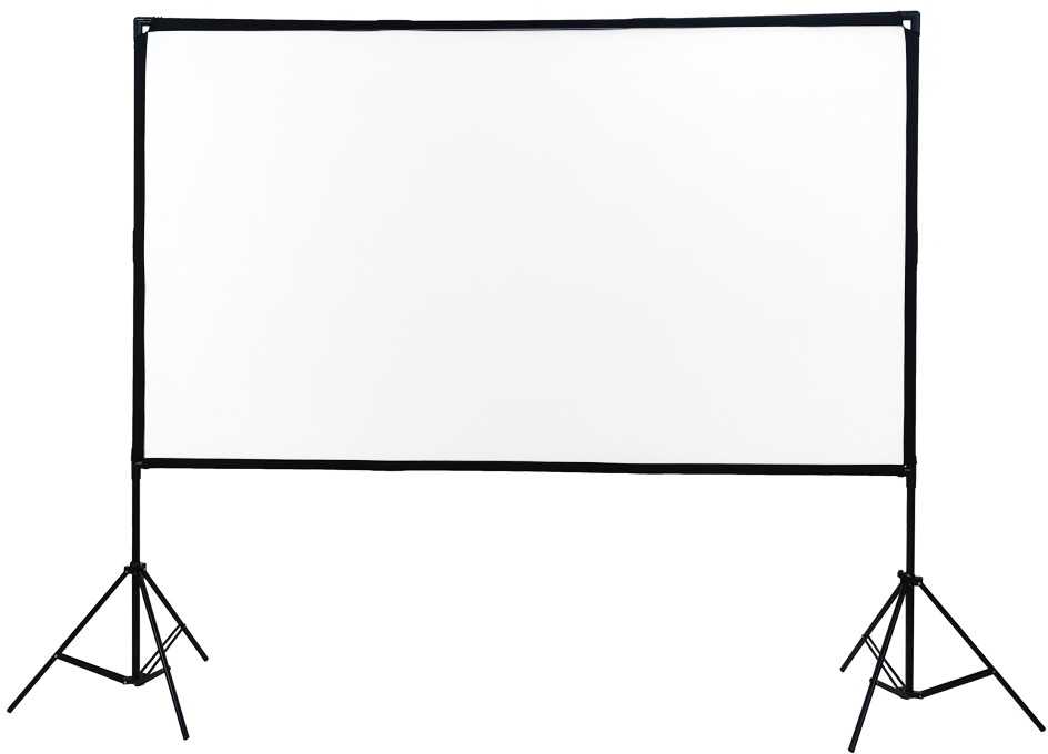Projektorius EXTRALINK FOLDABLE Projektoriaus ekranas 100" 16:9, 220x125cm, Baltas, WITH STAND, PSF-100