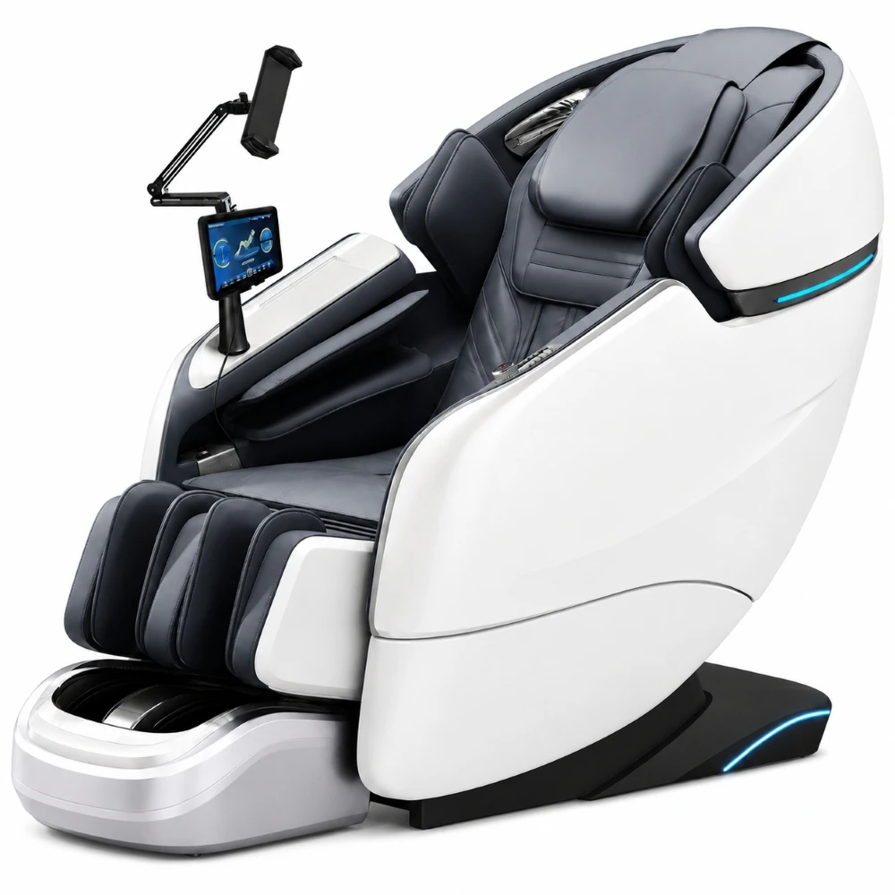 EXTRALINK FOTEL MASUJĄCY 3D ZERO GRAVITY Baltai - JUODA SL TRACK