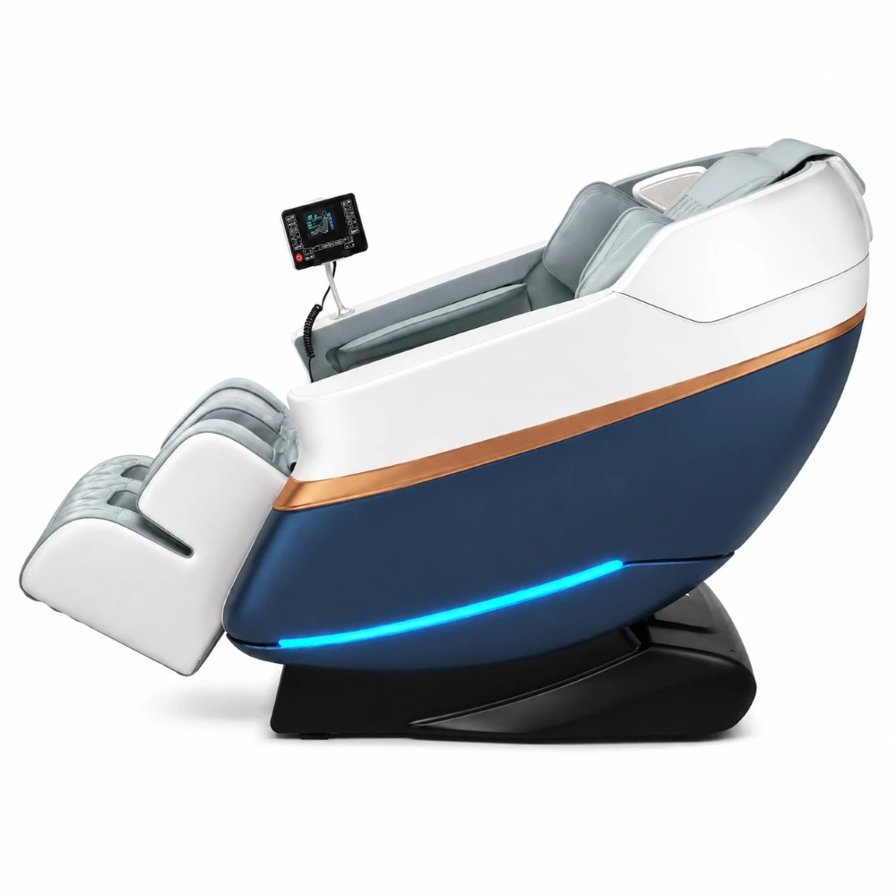 EXTRALINK FOTEL MASUJĄCY 3D ZERO GRAVITY Baltai-Mėlynas