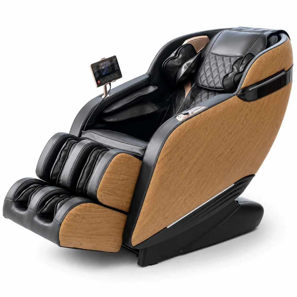 EXTRALINK FOTEL MASUJĄCY 3D ZERO GRAVITY DREWNIANY LAMINAT