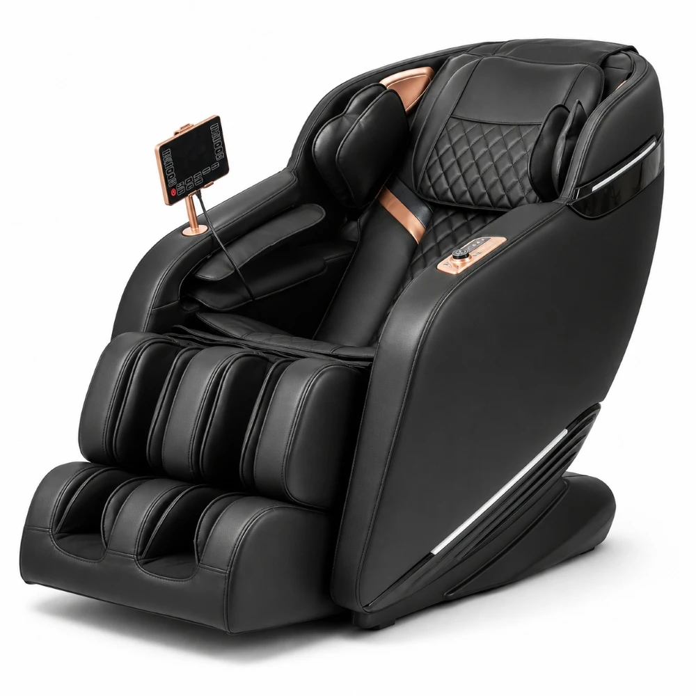 EXTRALINK FOTEL MASUJĄCY 3D ZERO GRAVITY JUODA-Sidabrinis