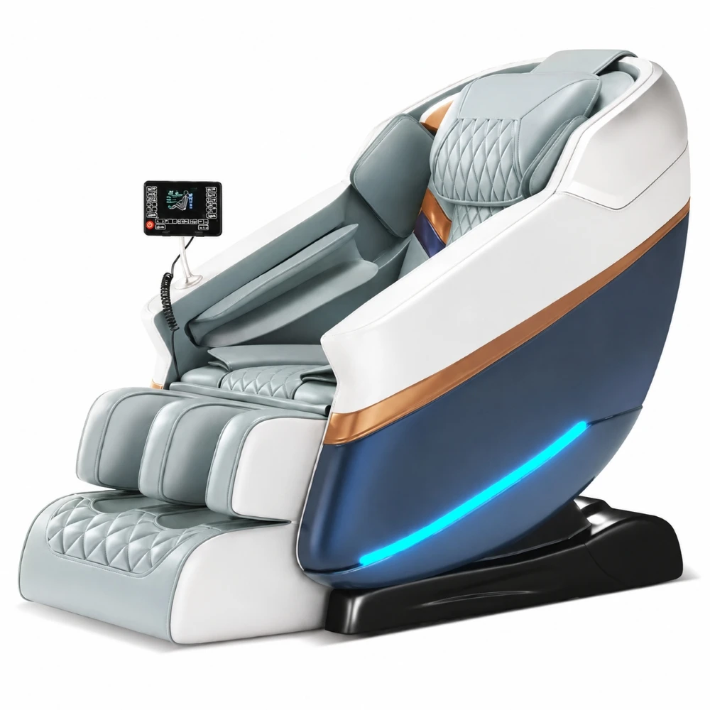 EXTRALINK FOTEL MASUJĄCY 3D ZERO GRAVITY Baltai-Mėlynas
