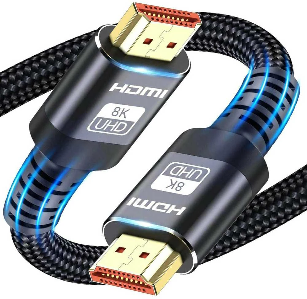HDMI laidas su pinta danga ir paauksuotomis jungtimis