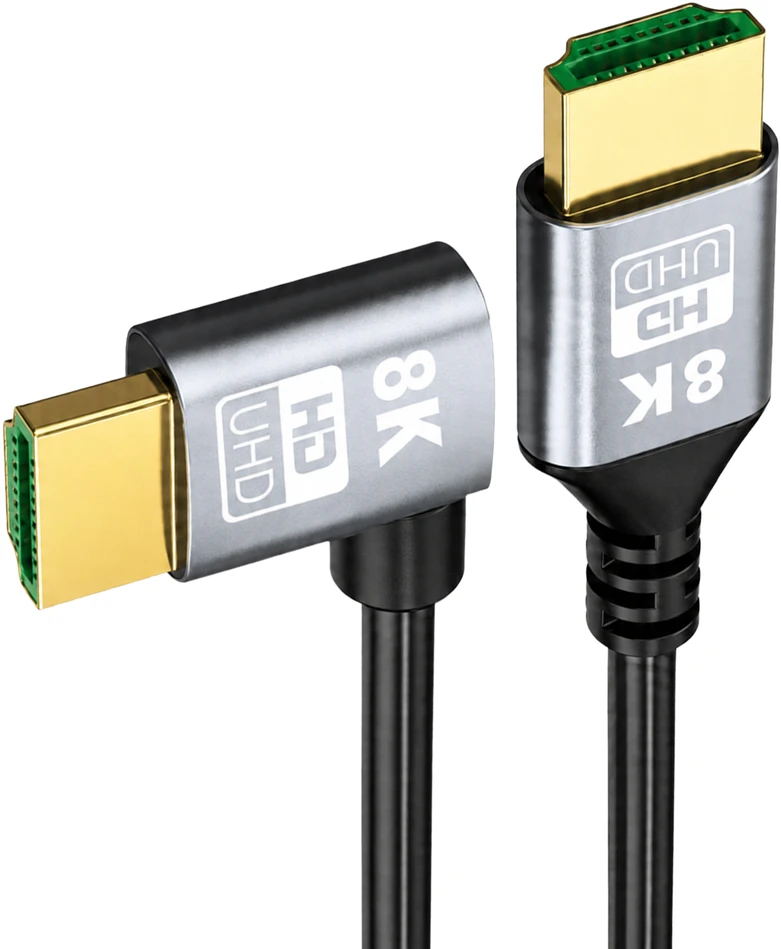 EXTRALINK HDMI kabelis 2.1 8K HDR 2M KAMPINIS LEWY SKRĘT