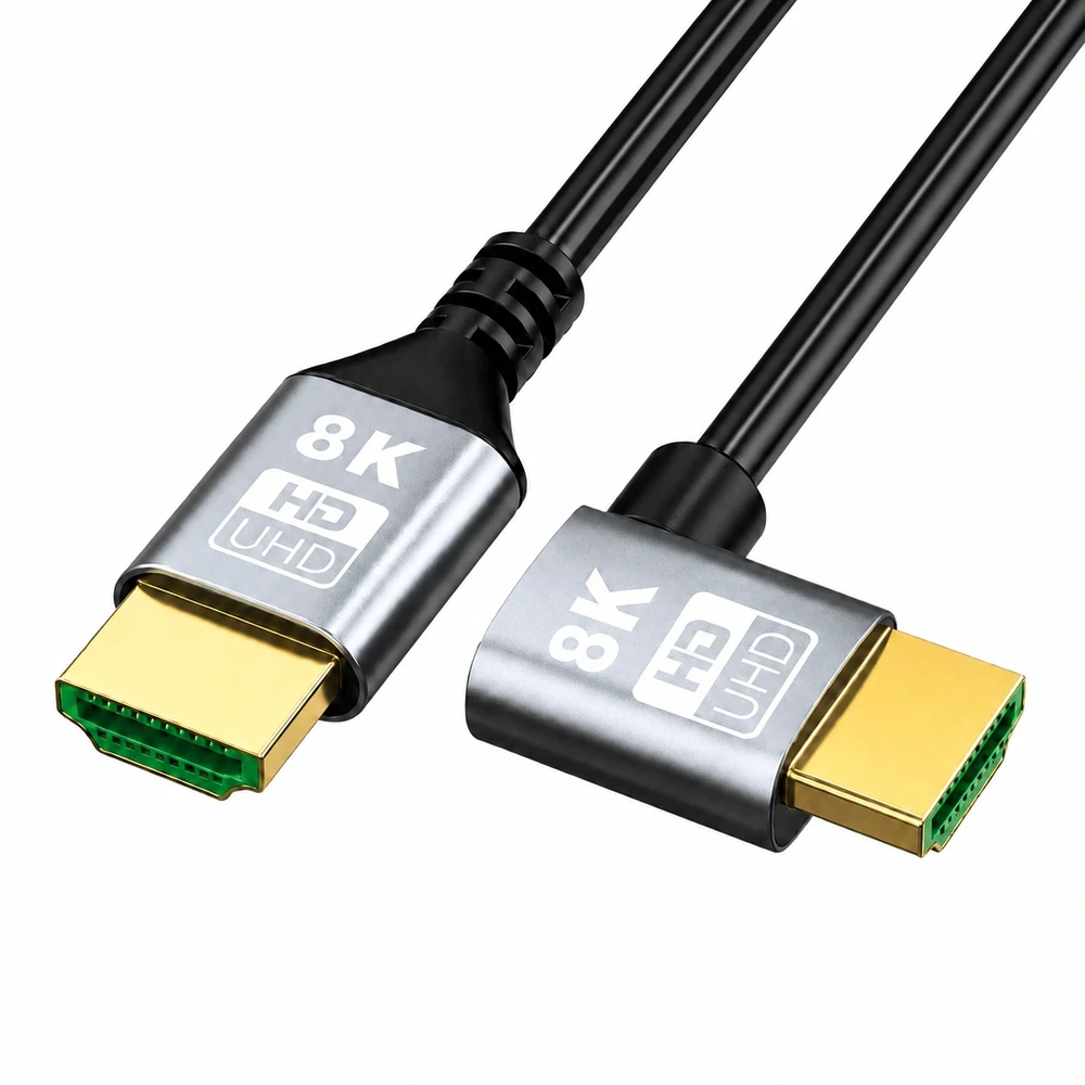 EXTRALINK HDMI kabelis 2.1 8K HDR 2M KAMPINIS LEWY SKRĘT