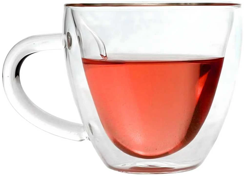 Extralink Pradžia | Meilės puodelis širdies formos stiklo | dviguba sienelė karščiui atspari 250ml