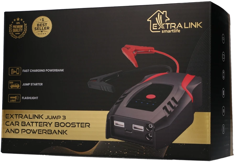 Extralink Jump 3 Jump Starter | Maitinimo blokas automobilio užvedimui | 22,2 Wh 14,8V, 600A
