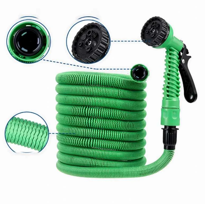 Extralink Juodas FOREST sodo žarna ROZCIĄGLIWY ELASTYCZNY PISTOLET 1/2 5-15m