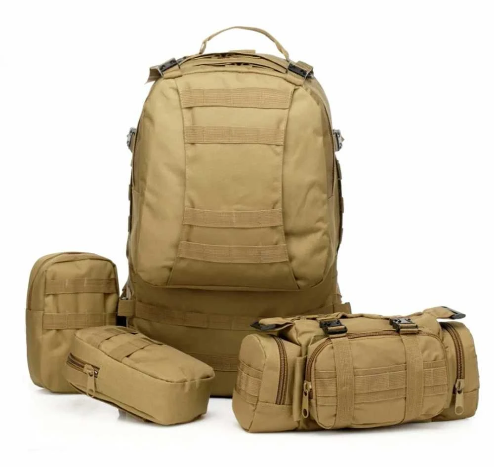 Extralink Military Mokyklinė kuprinė kelioninis taktyczny 4w1 wojskowy turistinis survival 50l mil-668
