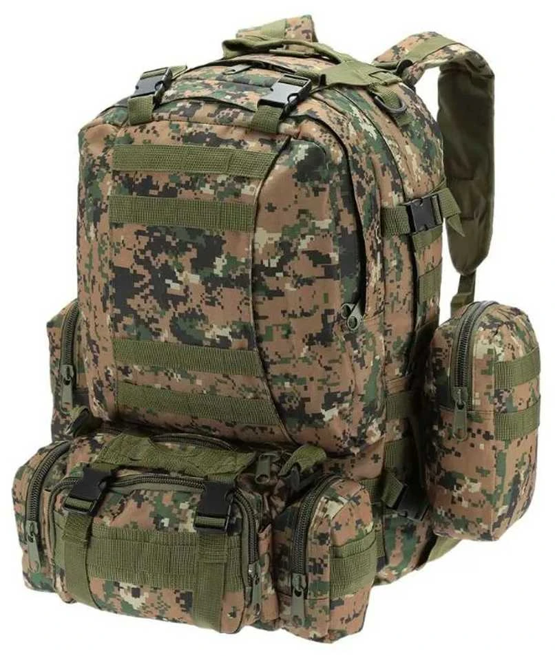 Extralink Military Mokyklinė kuprinė kelioninis taktyczny 4w1 wojskowy turistinis survival 50l mil-668