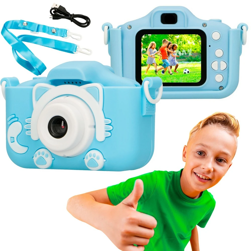 Mėlyna Extralink kids camera h27 single mėlynas