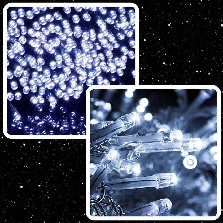 Extralink | Kalėdinės lemputės | Kalėdos, 10 m, 100 LED, baltos, šaltos, lauko, vidaus, maitinamos baterijomis