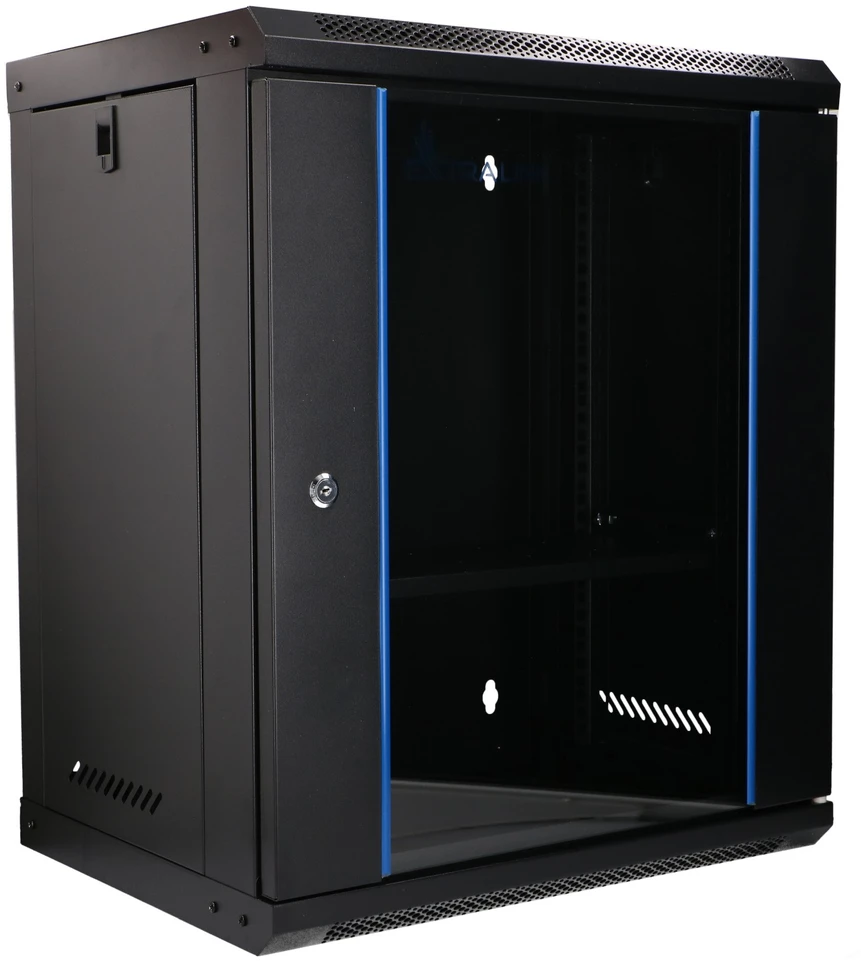 „Extralink Lite“ 12U 530X400 prie sienos montuojama spintelė, juoda