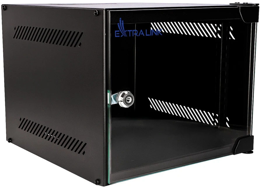 „Extralink Lite“ 4U 10" 280X310 prie sienos montuojama spintelė, juoda