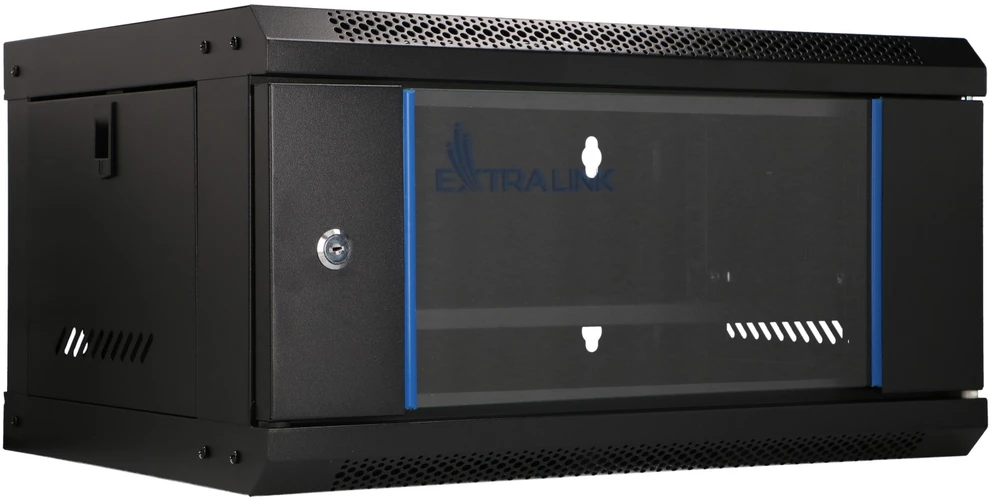 „Extralink Lite“ 4U 530X400 prie sienos montuojama stovo spintelė Juodas