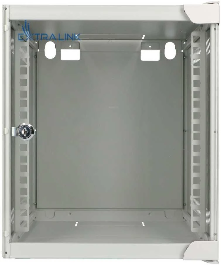 Rackmount „Extralink Lite“ 6U 10 colių 280x310 prie sienos montuojama spintelė, pilka