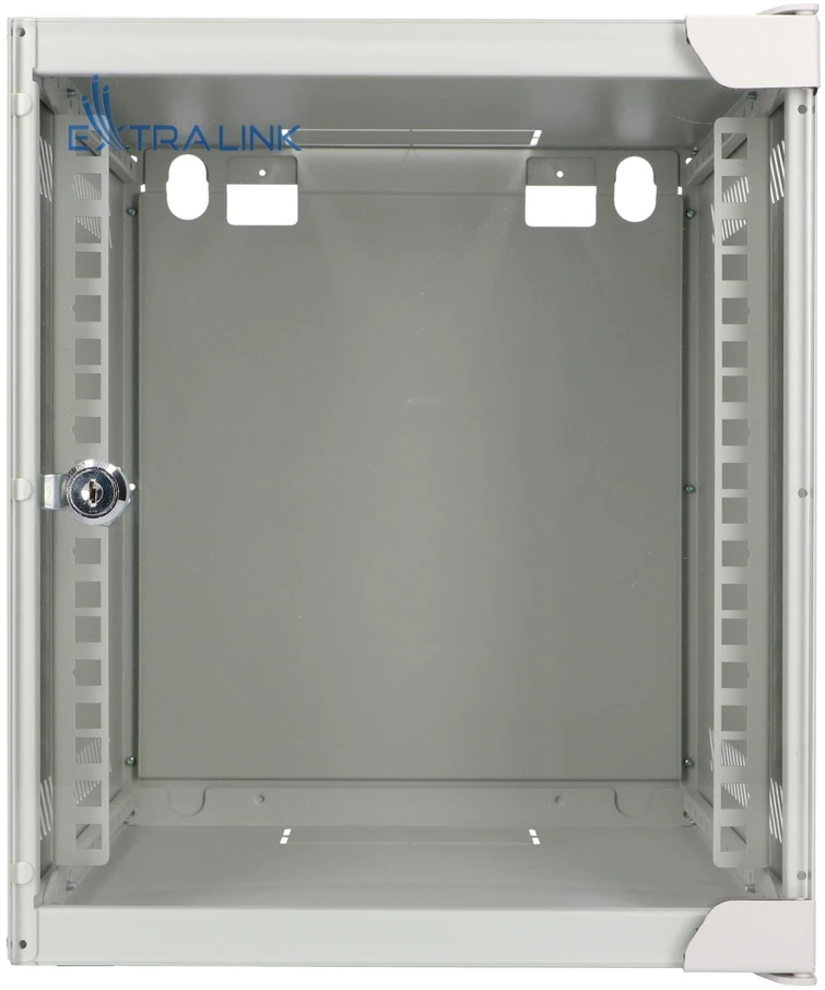 Rackmount „Extralink Lite“ 6U 10 colių 280x310 prie sienos montuojama spintelė, pilka