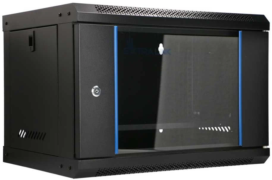 „Extralink Lite“ 6U 530X400 prie sienos montuojama spintelė, juoda