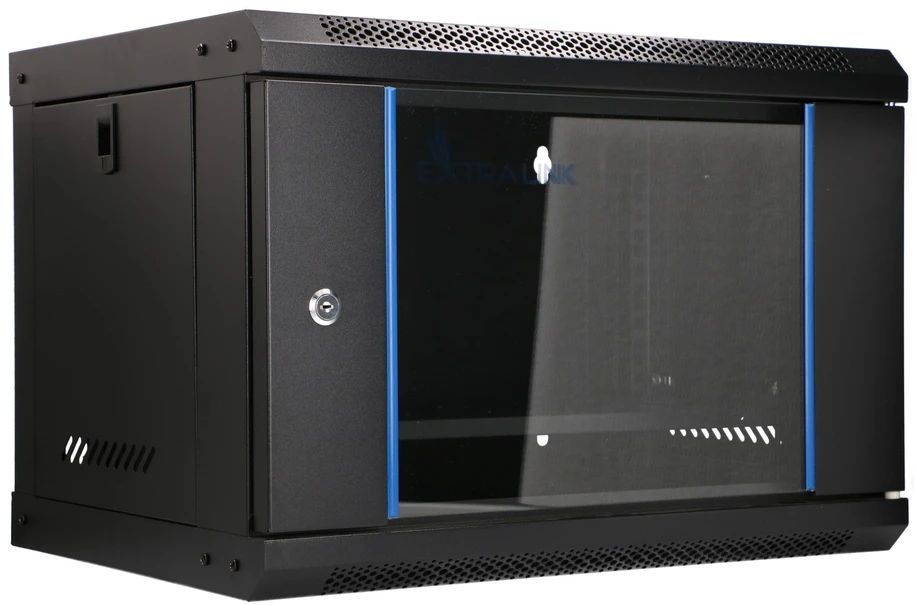 „Extralink Lite“ 6U 530X400 prie sienos montuojama spintelė, juoda