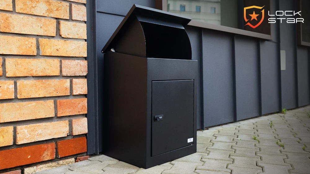 Extralink LockStar siuntų dėžė 44x34x55 cm, plieninė siuntų dėžutė