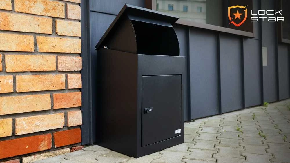 Extralink LockStar siuntų dėžė 44x34x55 cm, plieninė siuntų dėžutė