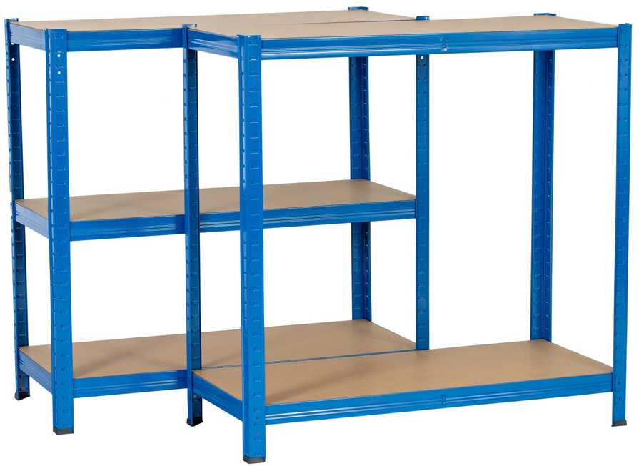 Extralink metalinė sandėliavimo lentyna, 180x90x40, mėlyna