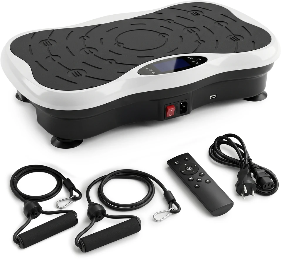 Extralink „Moonwalk Spin Move“ vibracijos platforma fitneso pratimams 200 W balta