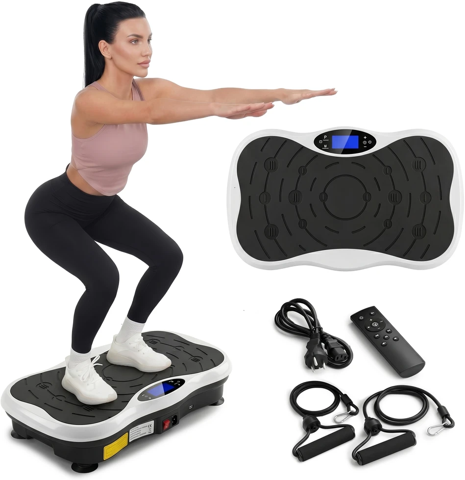 Extralink „Moonwalk Spin Move“ vibracijos platforma fitneso pratimams 200 W balta