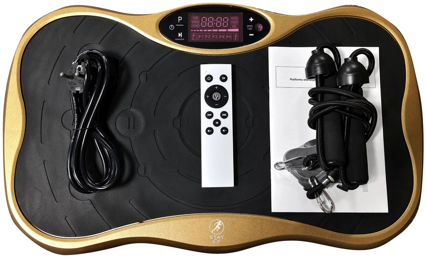 Extralink Moonwalk Spin Move Platofrma Wibracyjna do Ćwiczeń Fitness 200W auksinė