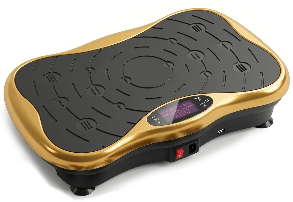 Extralink Moonwalk Spin Move Platofrma Wibracyjna do Ćwiczeń Fitness 200W auksinė