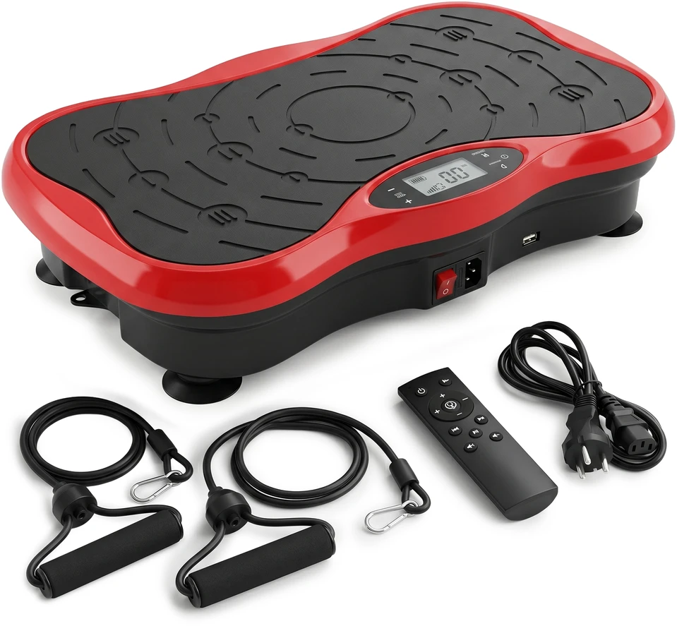 Extralink Moonwalk Spin Move vibracinė platforma fitneso pratyboms 200 W raudona