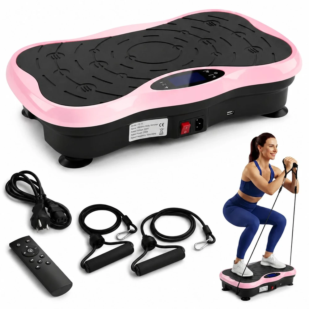 ExtraLink Moonwalk SpinMove Rožinė| Vibracinė platforma fitness pratimams | 200W (EX.99984)