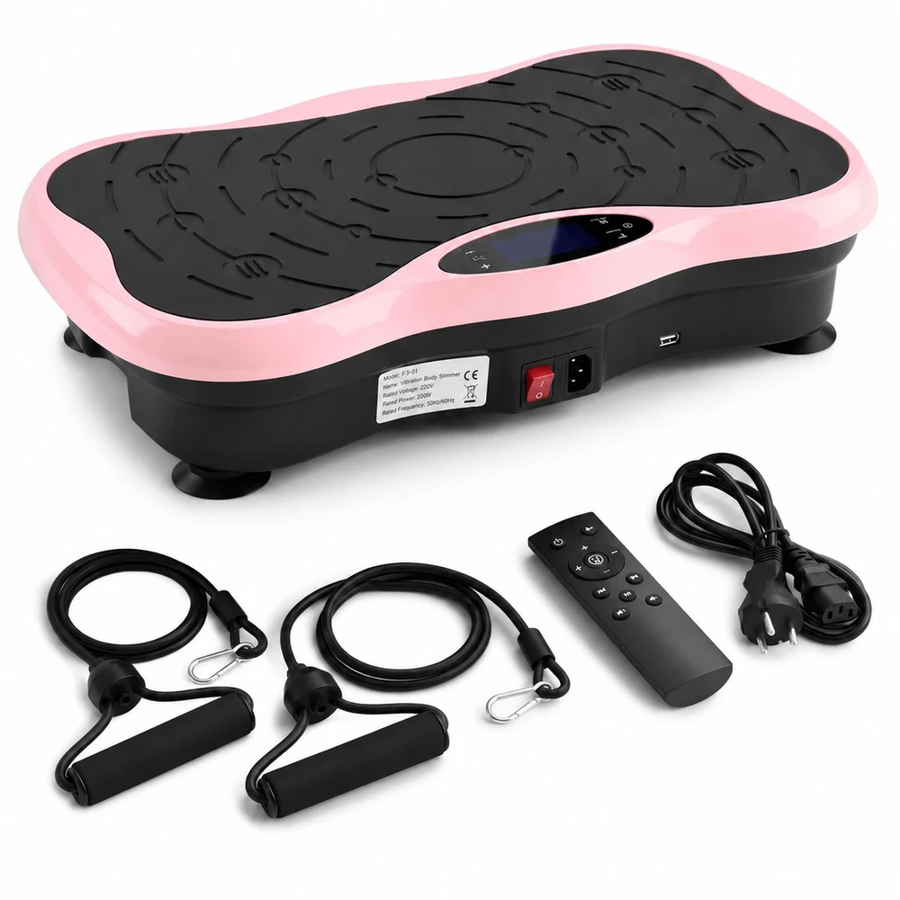 ExtraLink Moonwalk SpinMove Rožinė| Vibracinė platforma fitness pratimams | 200W (EX.99984)