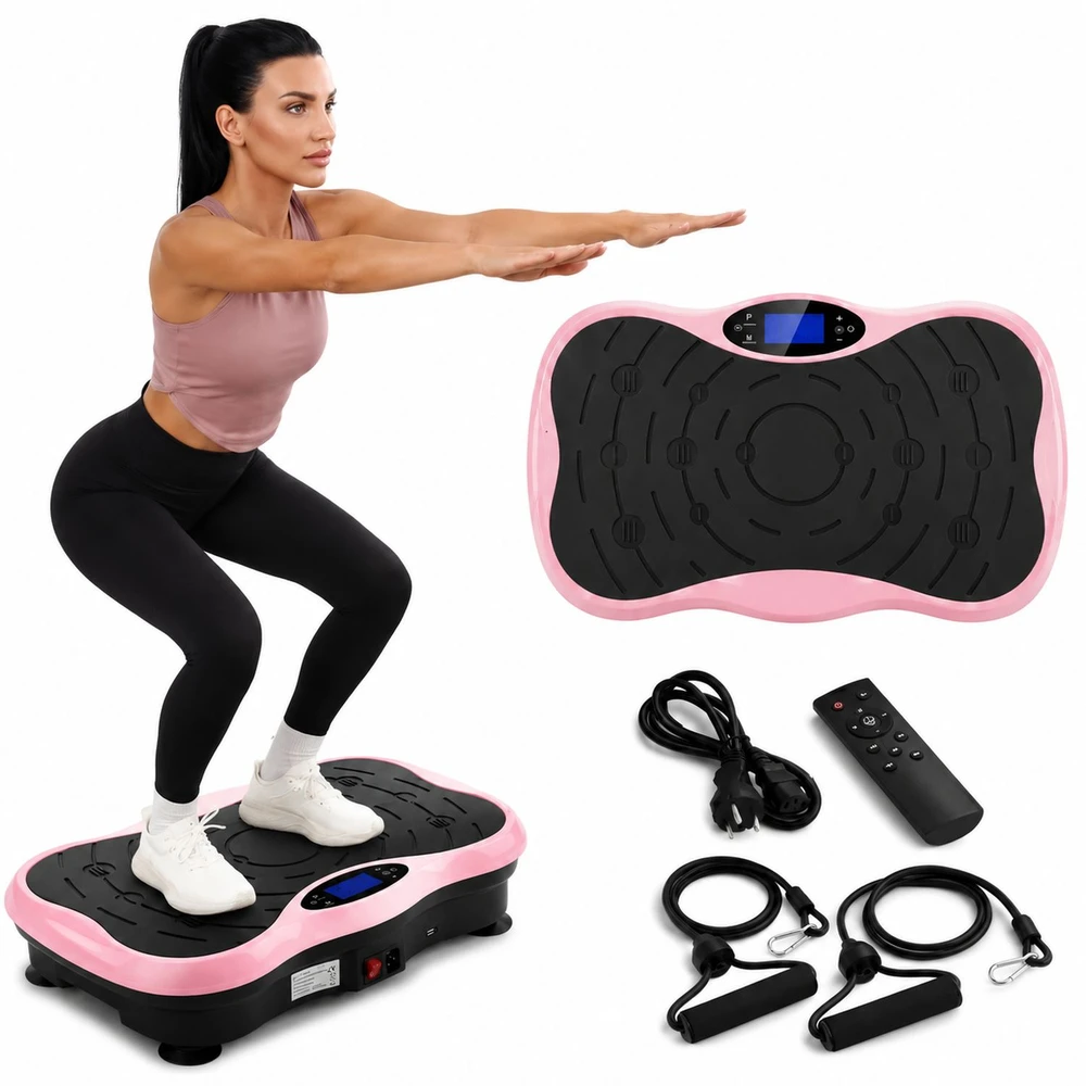 ExtraLink Moonwalk SpinMove Rožinė| Vibracinė platforma fitness pratimams | 200W (EX.99984)