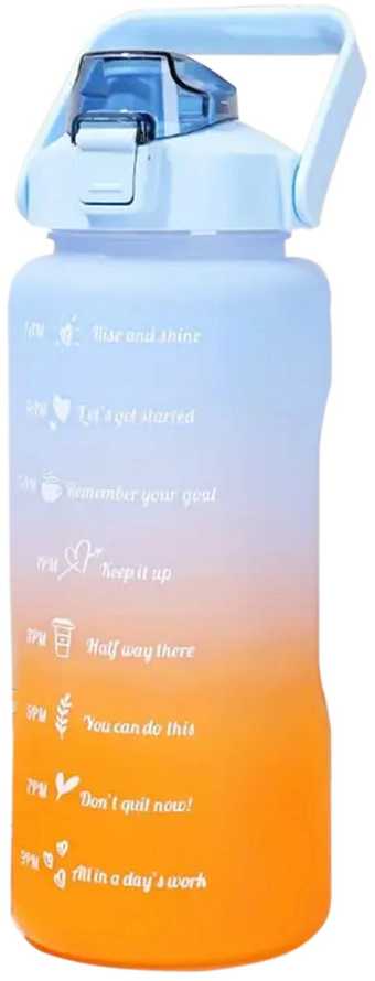 Gertuvė Extralink Motivational Vanduo Bottle, 2000ml Sports Vanduo Bottle, Mėlyna-Oranžinis, BUT-993